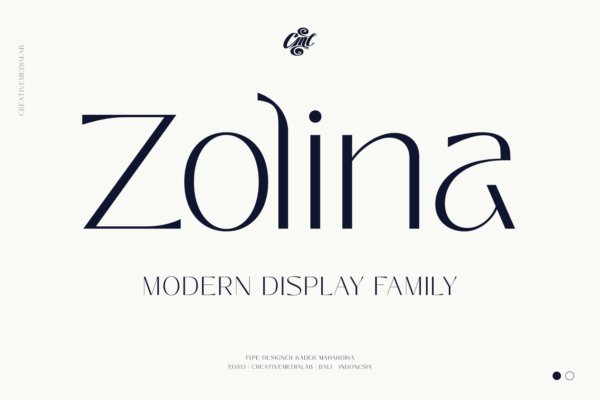 时尚优雅复古品牌Logo标题衬线英文字体设计素材 Zolina – Modern Font Family