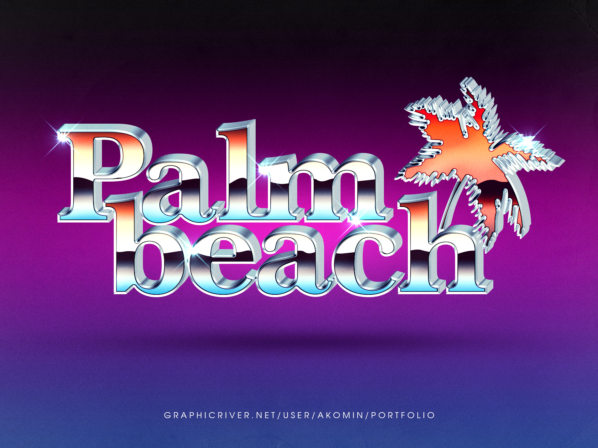 10款潮流复古80年代蒸汽波海报标题徽标logo文字设计ps样式模板 80s