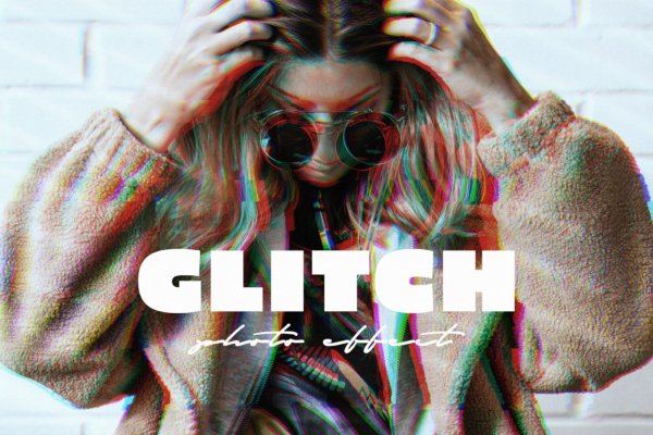 潮流故障失真毛刺效果照片处理特效PS样式素材 VHS Glitch Effect for Photoshop