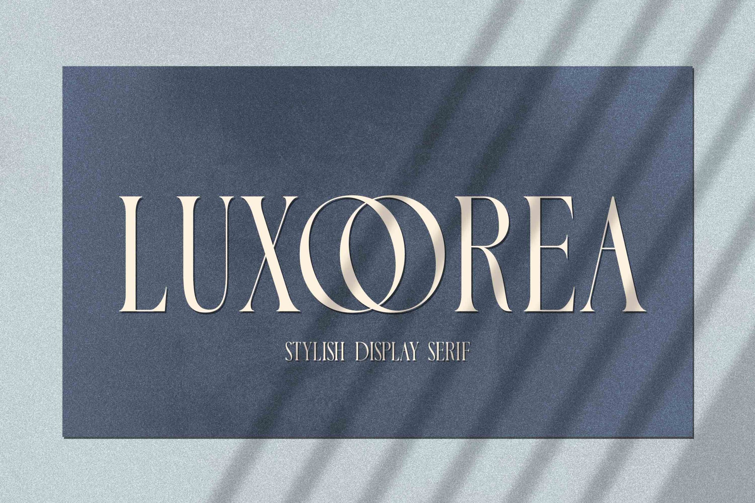 时尚极简现代品牌logo标题衬线英文字体设计素材 luxoorea – stylish