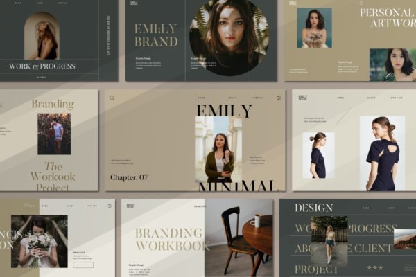 时尚优雅服装品牌营销演示文稿设计模板 Emily Powerpoint Template