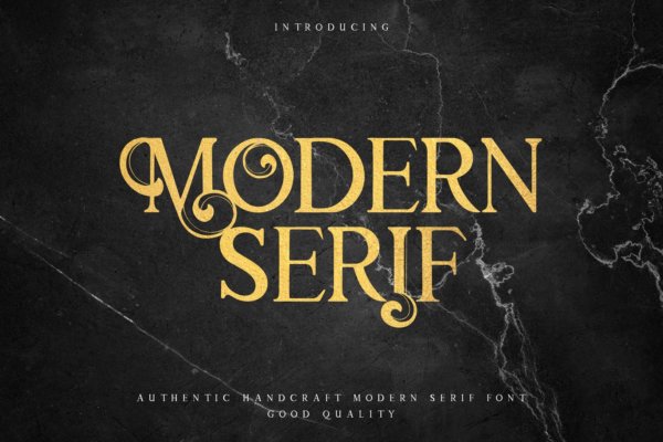现代优雅海报标题品牌Logo字体设计衬线英文字体素材 Modern Mode – Modern Serif Font