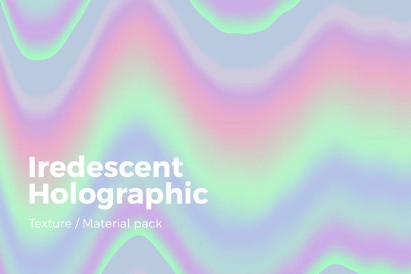 10款高清彩虹虹彩渐变海报设计背景纹理图片素材 Iridescent Holographic Texture v2