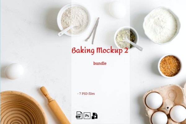 7款面包烘培品牌设计场景展示样机合集 Baking Mockup Set 2