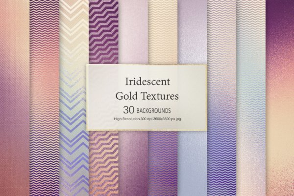 30款高清虹彩点状条纹纹理海报设计背景图片素材 Iridescent Textures