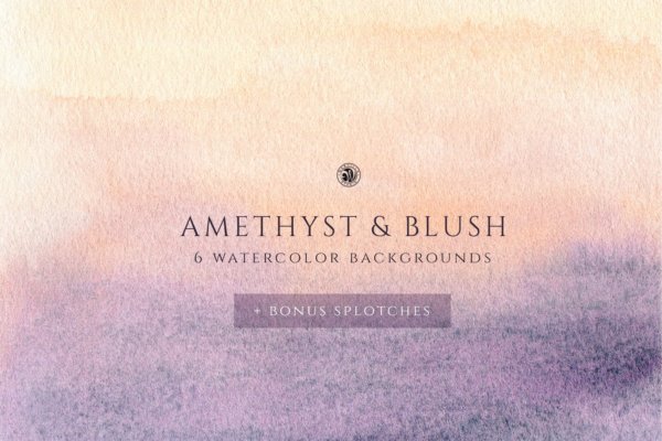 腮红水彩纹理背景图片设计素材 Watercolor Backgrounds – Blush