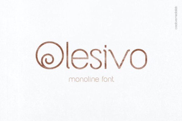 简约优雅标题徽标Logo衬线英文字体设计素材 Olesivo – Monoline Font