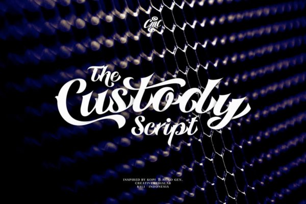 时尚复古哥特式标题徽标Logo手写英文字体素材 Custody Script – Tattoo Font