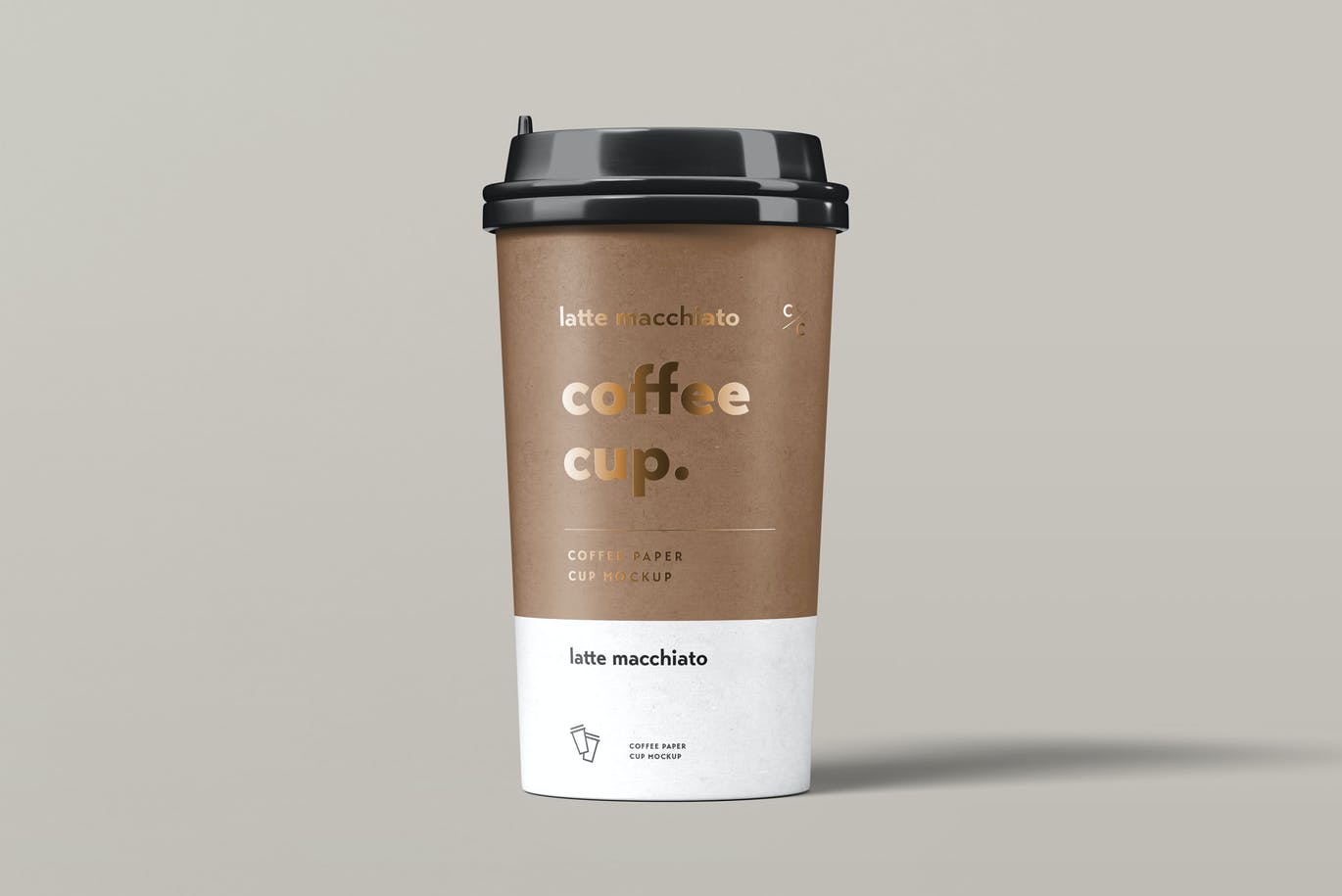 6款一次性外卖咖啡纸杯设计展示样机papercupmockup