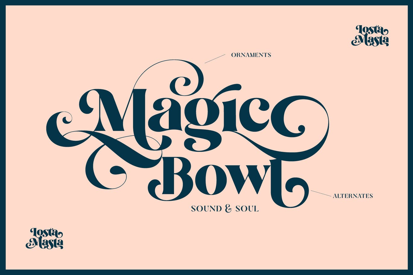复古有趣海报标题徽标Logo衬线英文字体设计素材 Losta Masta Font – Groovy Retro Serif Family插图12