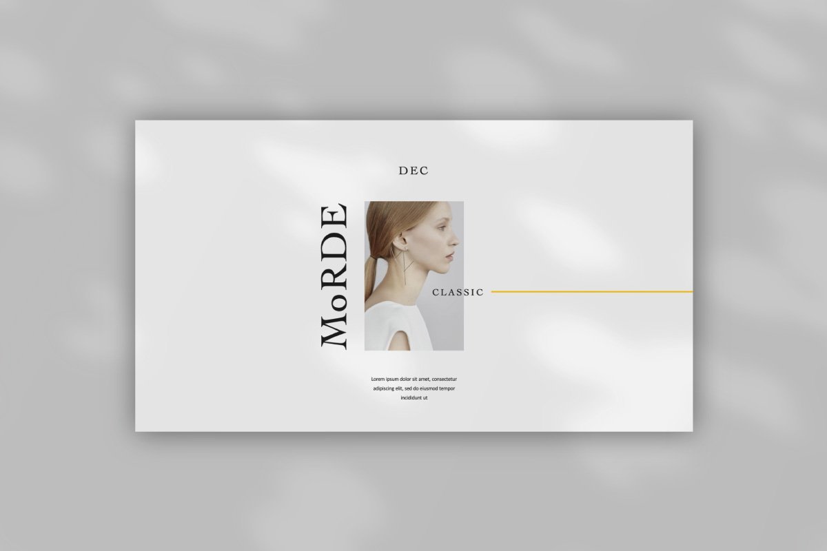 现代时尚作品集Lookbook流行提案简报PPT设计模板 MoRDE – Stylist Minimal Powerpoint插图1