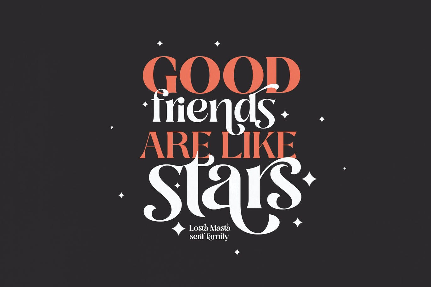 复古有趣海报标题徽标Logo衬线英文字体设计素材 Losta Masta Font – Groovy Retro Serif Family插图1