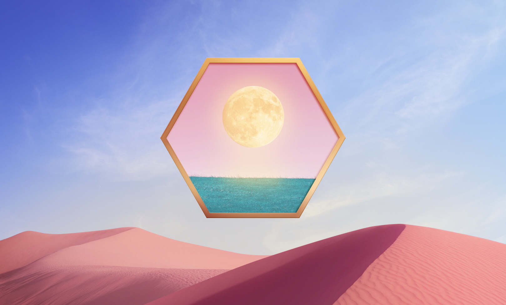 15款创意炫彩沙漠镜面虚拟空间主视觉海报PS设计素材 Colorful Virtual Space Sale Poster Template插图3