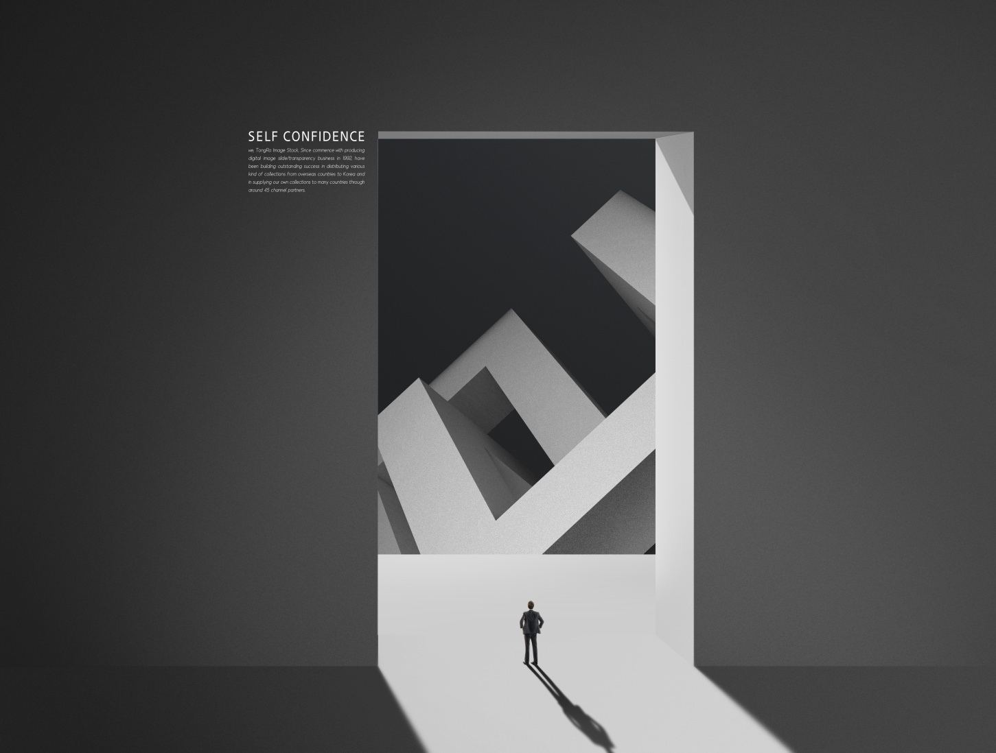 12款创意黑白几何虚拟空间企业文化宣传主视觉海报设计ps素材模板