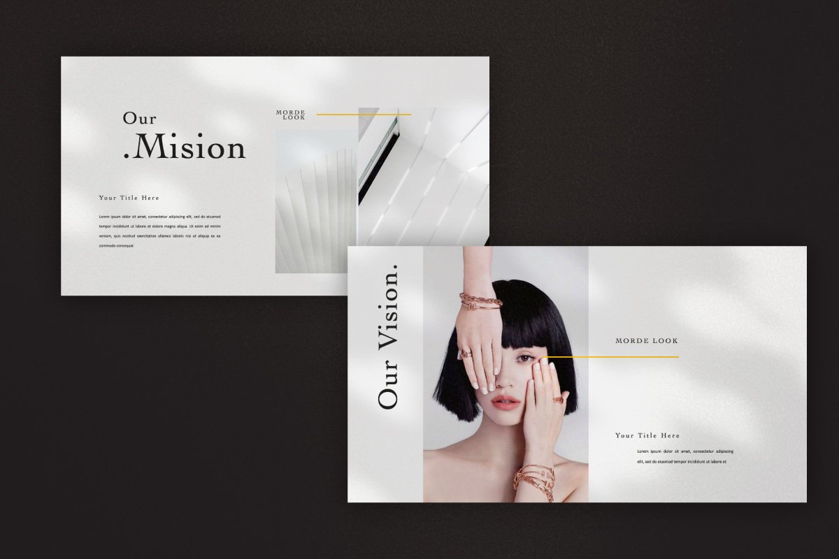 现代时尚作品集Lookbook流行提案简报PPT设计模板 MoRDE – Stylist Minimal Powerpoint插图2