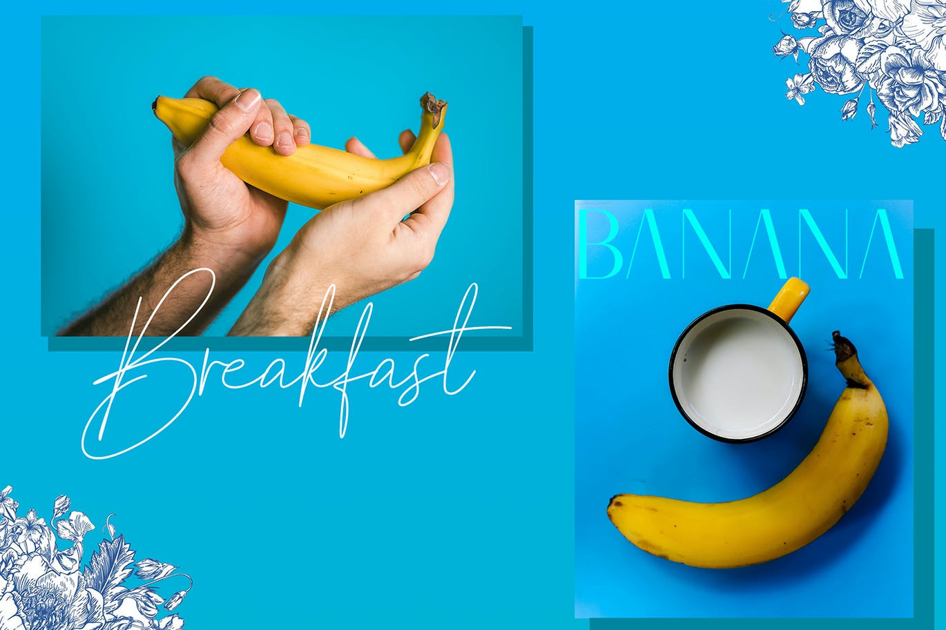 现代时尚品牌徽标Logo设计手写签名&无衬线英文字体素材 Banana Carolline插图3