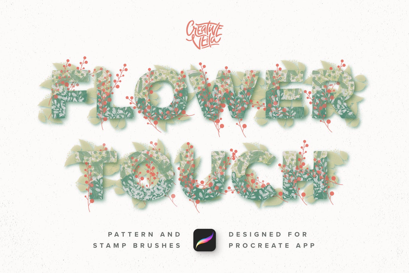 600多款花卉水彩艺术绘画Procreate笔刷纹理套装 Procreate Brushes & Templates Bundle插图5