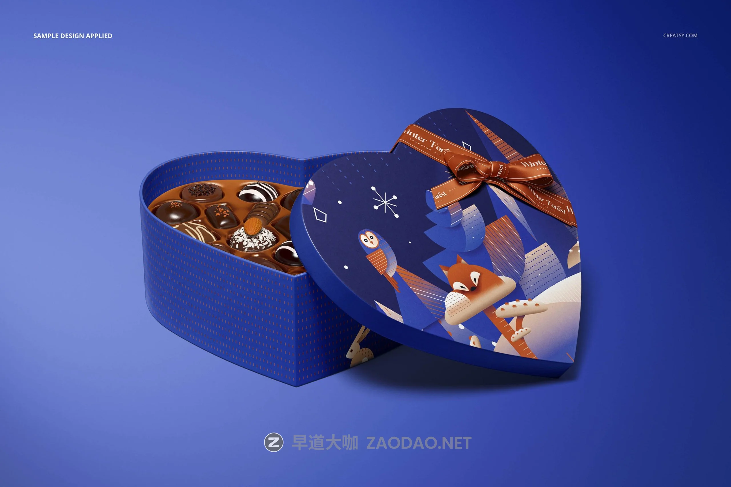 时尚心形巧克力包装盒设计展示PS贴图样机素材 Heart Shaped Chocolate Box Mockup插图7 时尚心形巧克力包装盒设计展示PS贴图样机素材 Heart Shaped Chocolate Box Mockup插图7