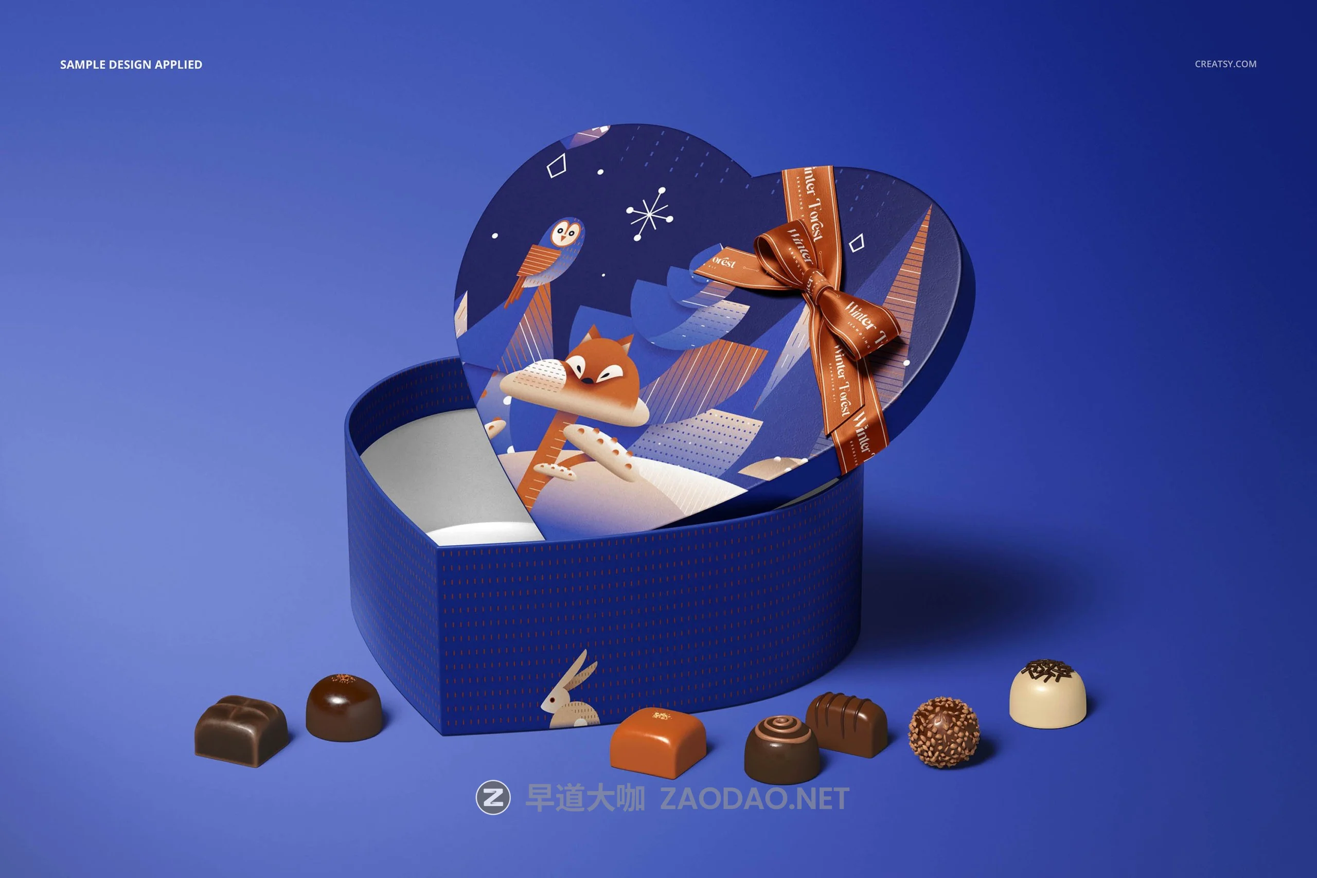 时尚心形巧克力包装盒设计展示PS贴图样机素材 Heart Shaped Chocolate Box Mockup插图8 时尚心形巧克力包装盒设计展示PS贴图样机素材 Heart Shaped Chocolate Box Mockup插图8