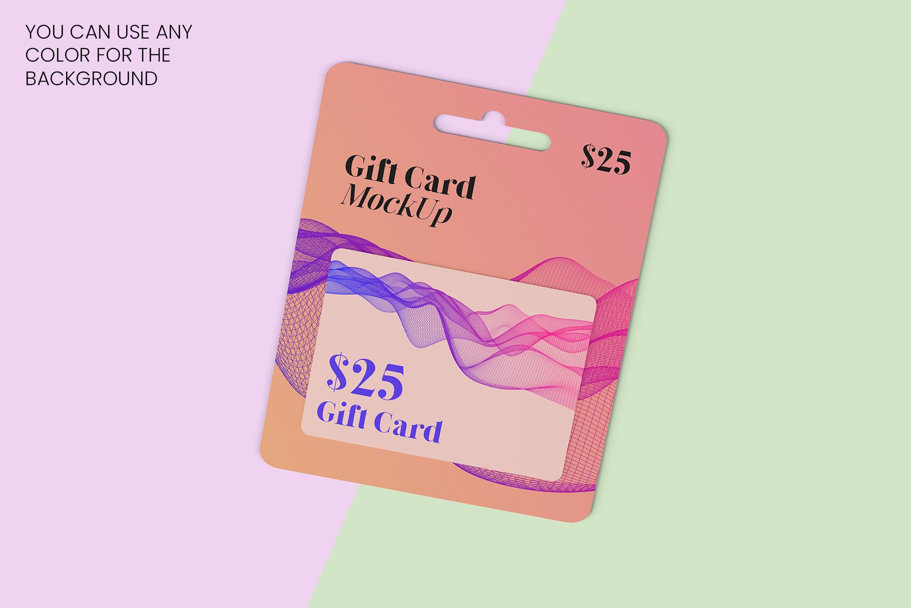 8款挂耳式礼品卡卡片设计ps智能贴图样机giftcardmockup–8views