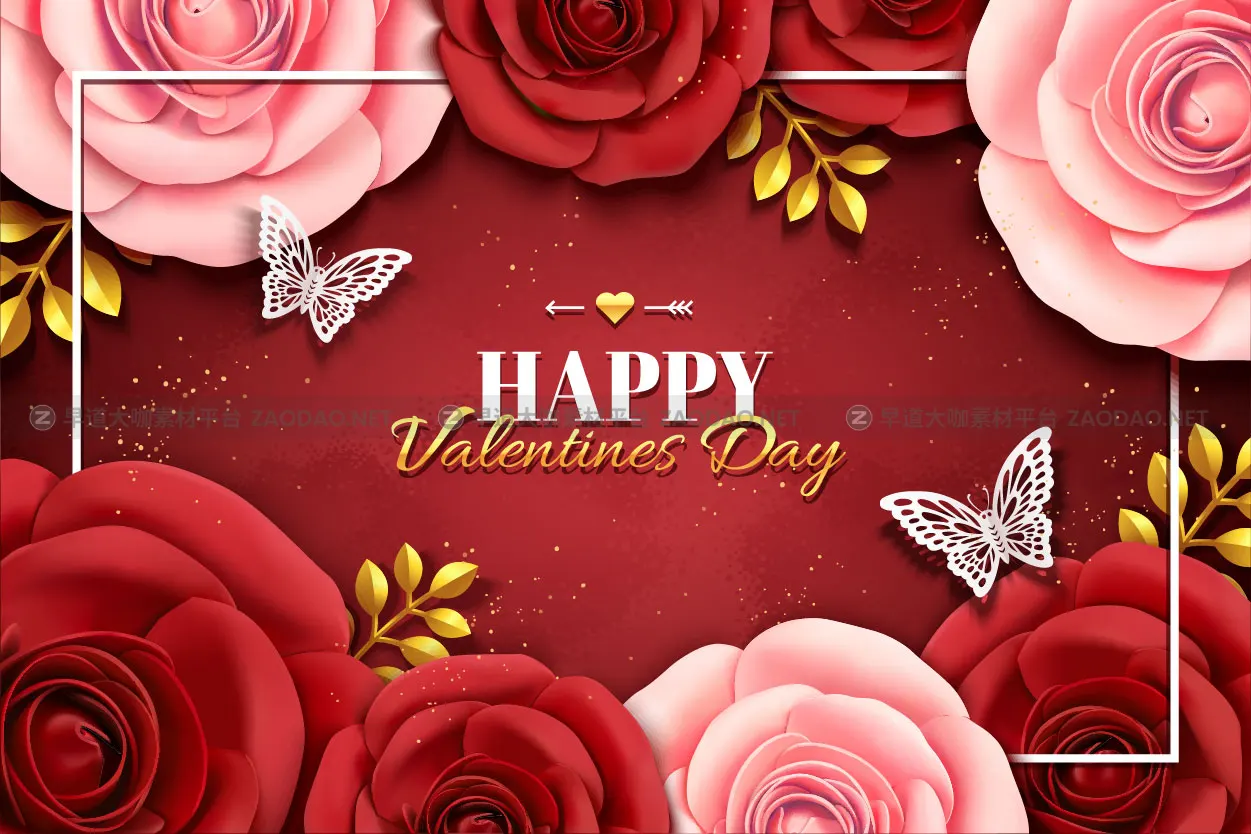 8款情人节七夕节主题心形爱心促销海报设计EPS矢量模板素材 Valentines Day Heart Promotion Poster插图6