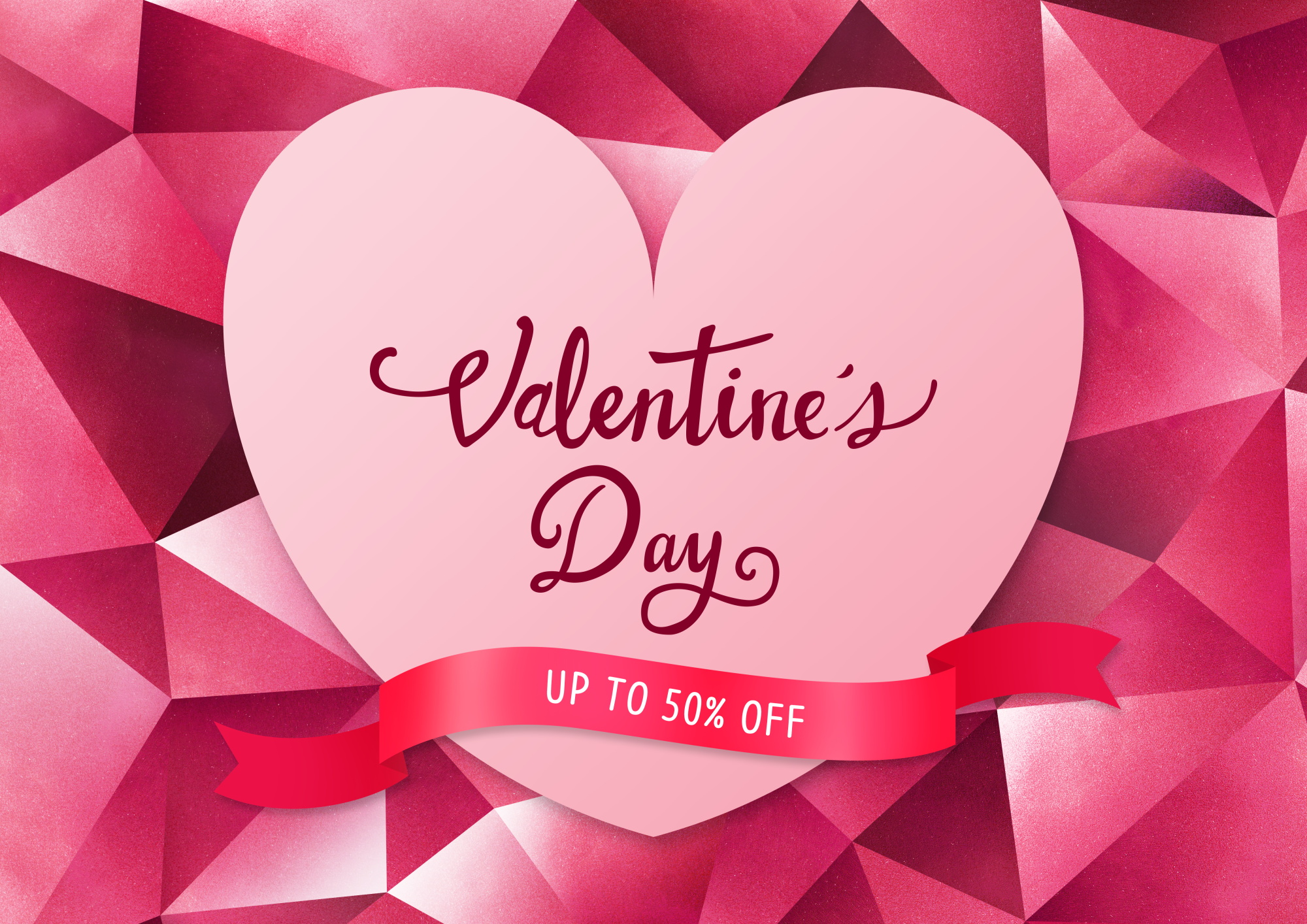 20款情人节七夕节爱心心形海报贺卡设计psd素材 valentines day