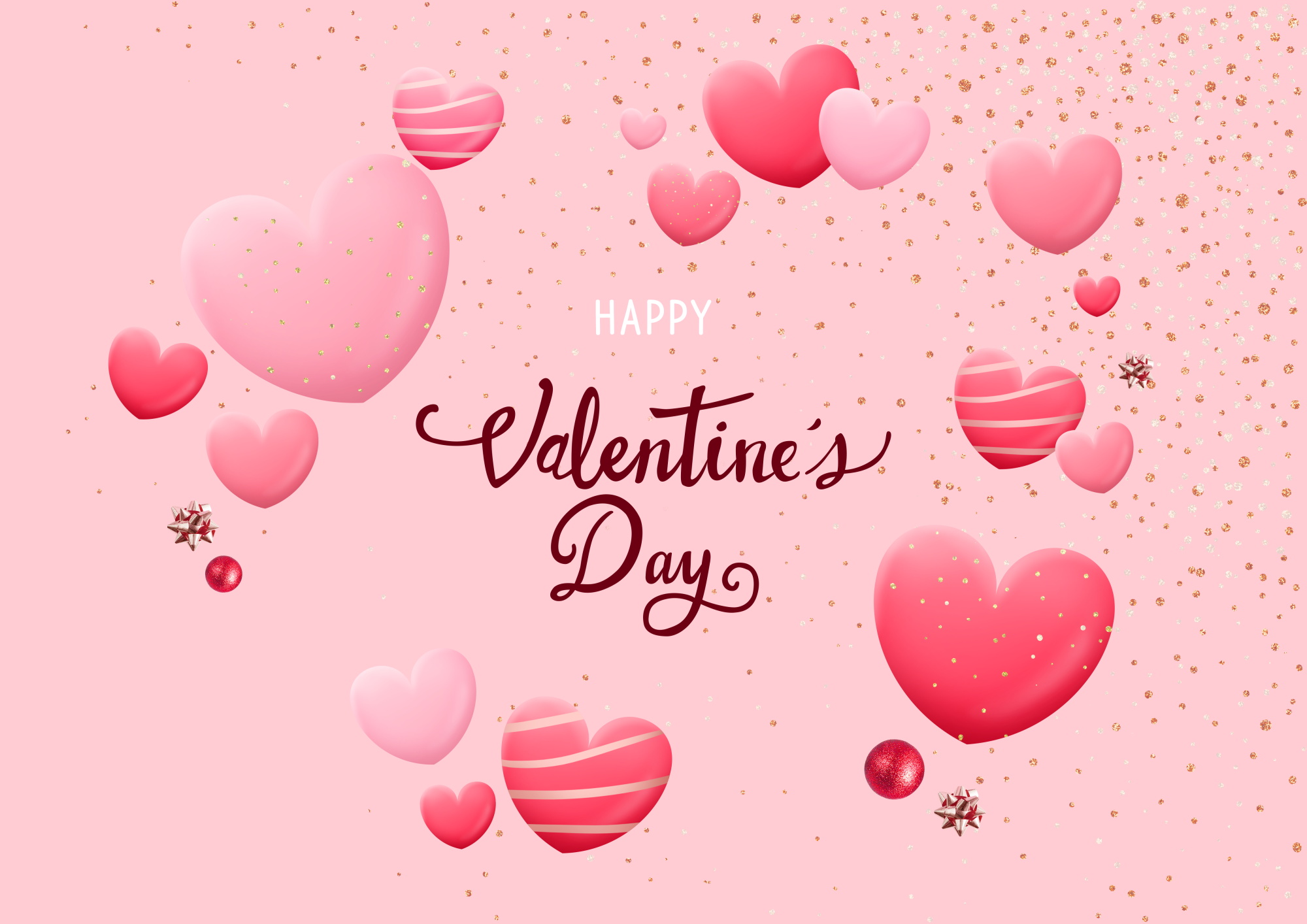 20款情人节七夕节爱心心形海报贺卡设计psd素材 valentines day