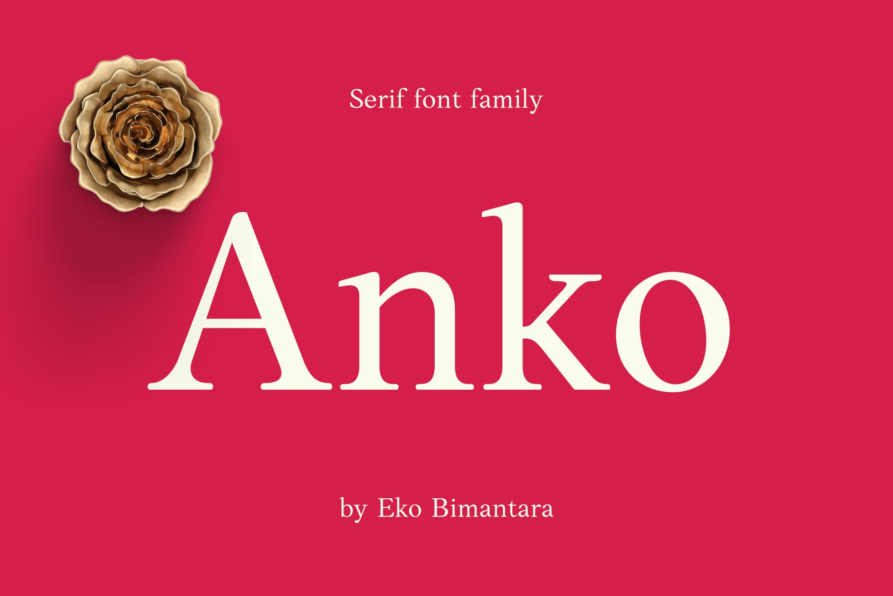 优雅时尚现代品牌画册Logo标题衬线英文字体设计素材 Anko Serif Font Family插图