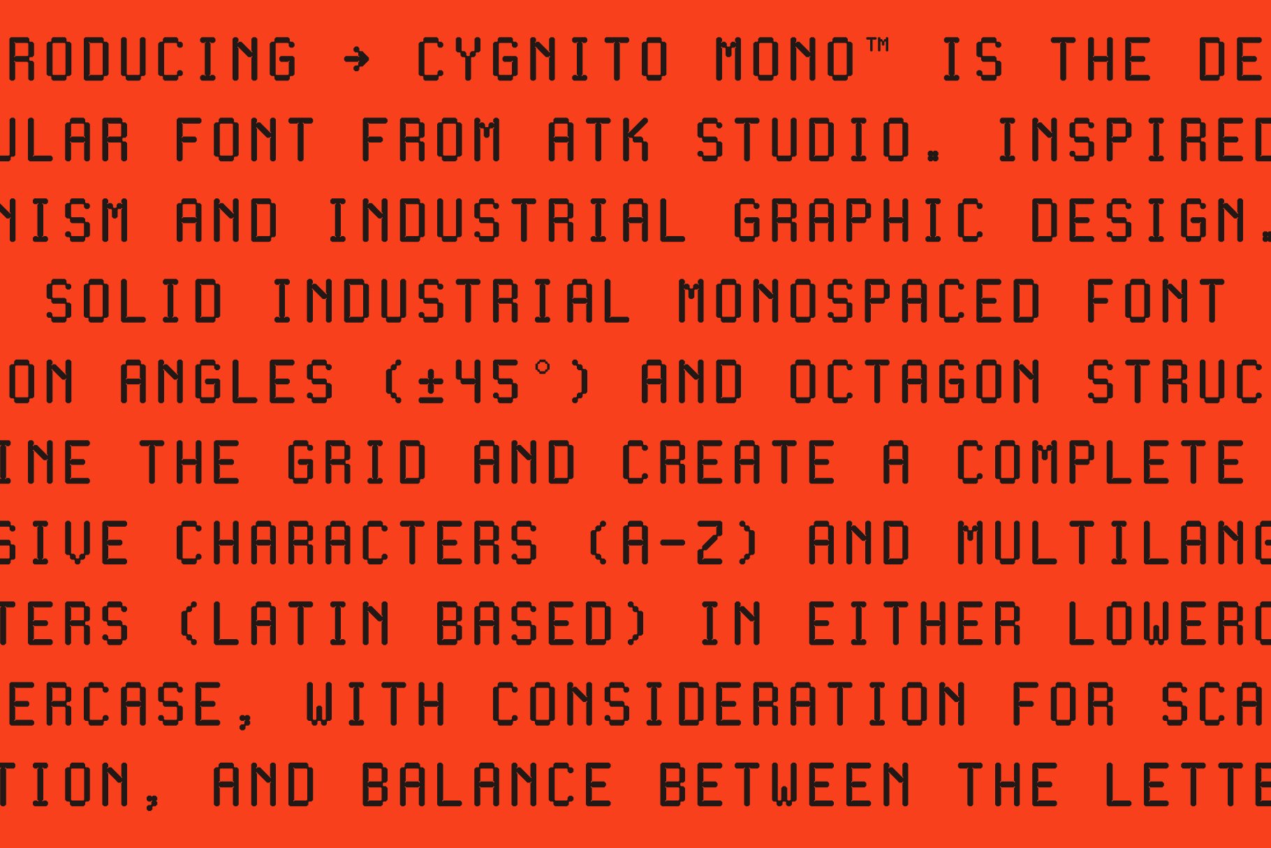 现代简约经典海报杂志等宽无衬线英文字体素材 Cygnito Mono插图10