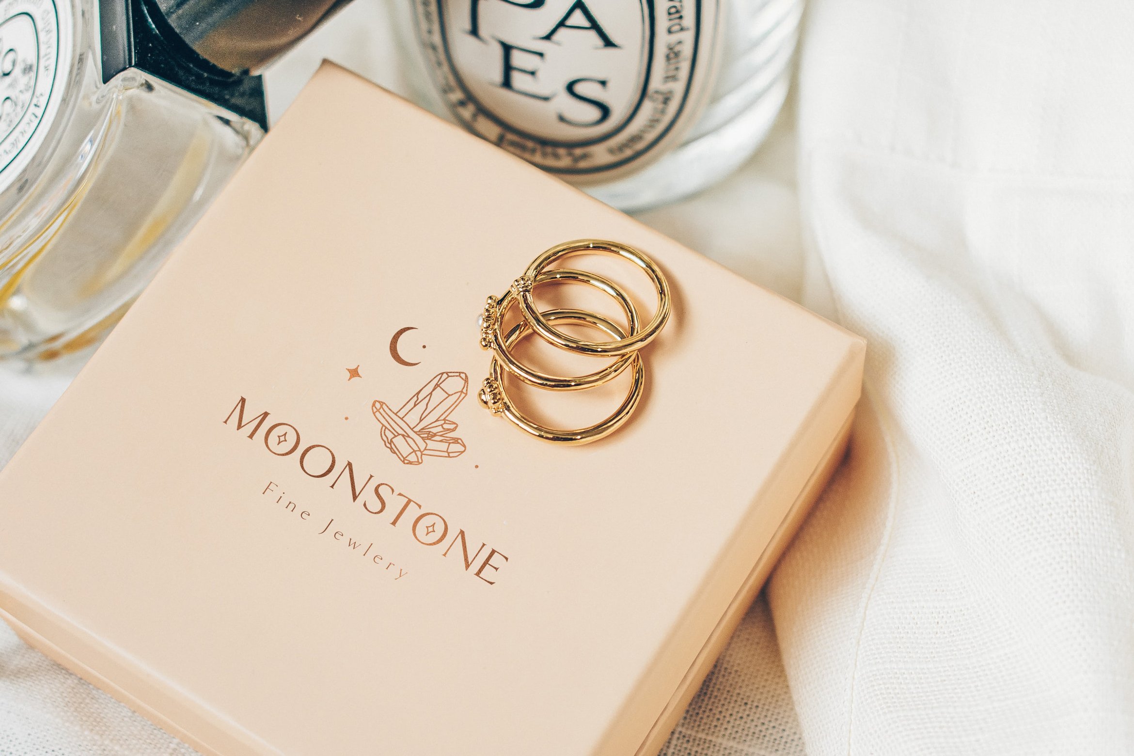 时尚优雅奢华珠宝瑜伽摄影花店徽标Logo设计AI矢量素材 Moon Stone Premade Brand Logo Design插图5