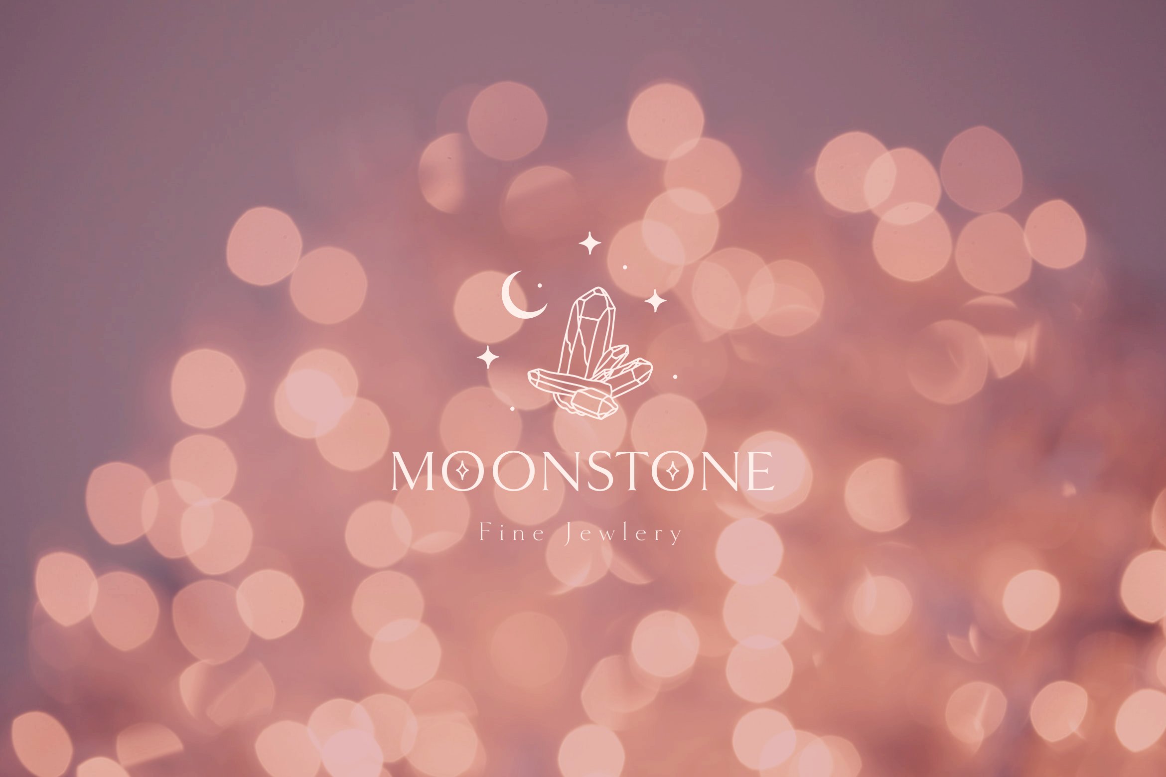 时尚优雅奢华珠宝瑜伽摄影花店徽标Logo设计AI矢量素材 Moon Stone Premade Brand Logo Design插图6