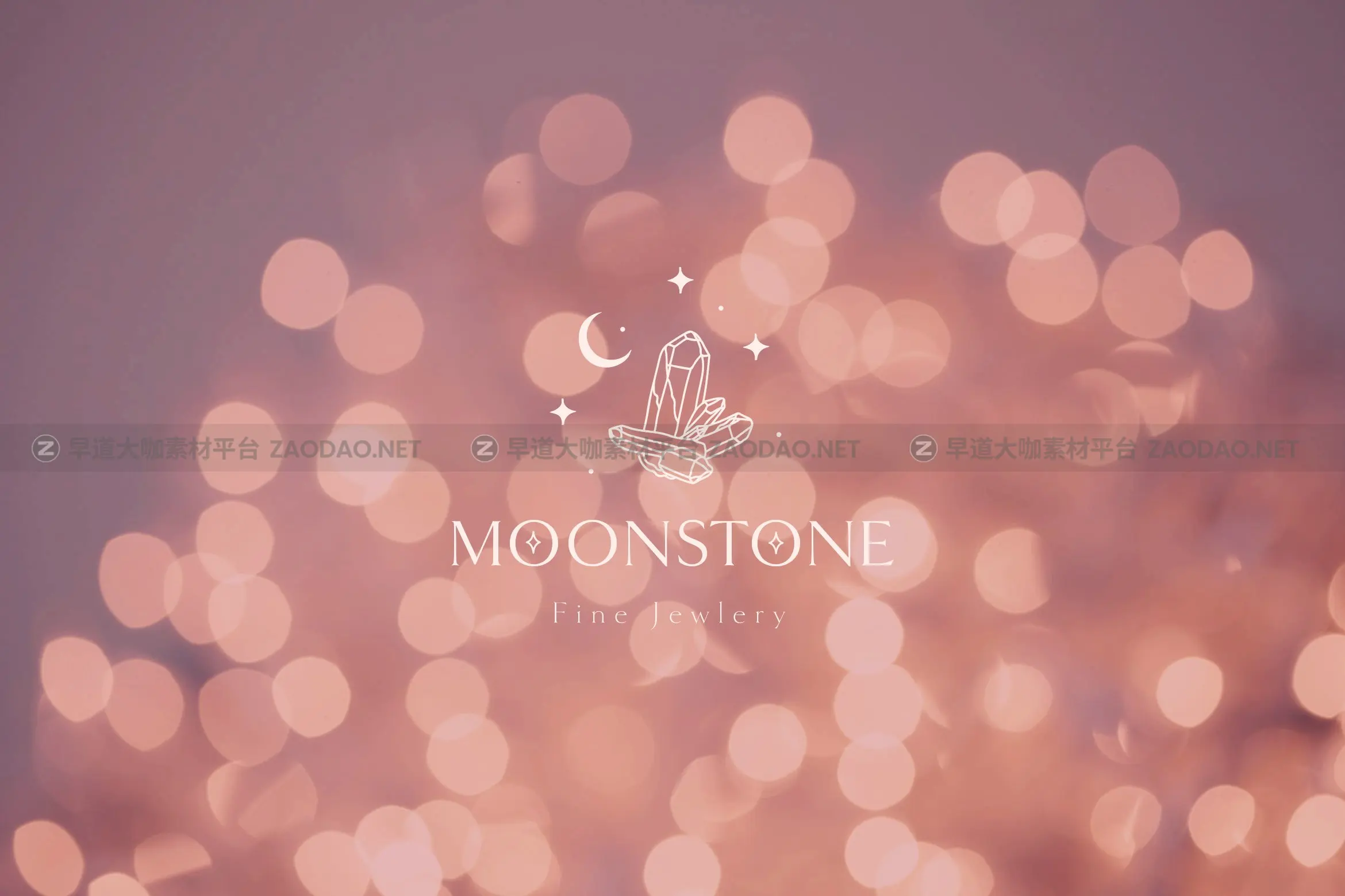 时尚优雅奢华珠宝瑜伽摄影花店徽标Logo设计AI矢量素材 Moon Stone Premade Brand Logo Design插图6