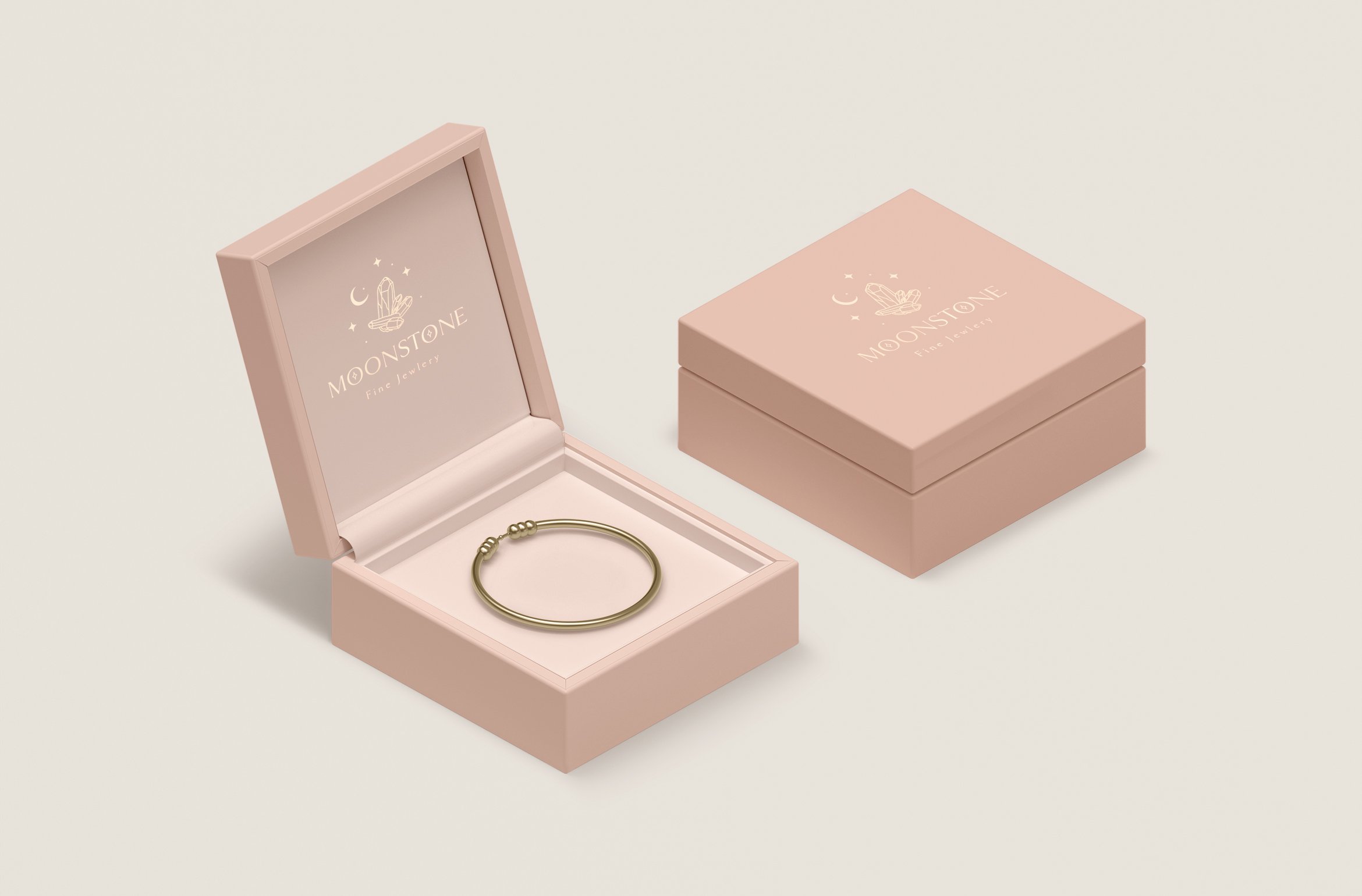 时尚优雅奢华珠宝瑜伽摄影花店徽标Logo设计AI矢量素材 Moon Stone Premade Brand Logo Design插图4