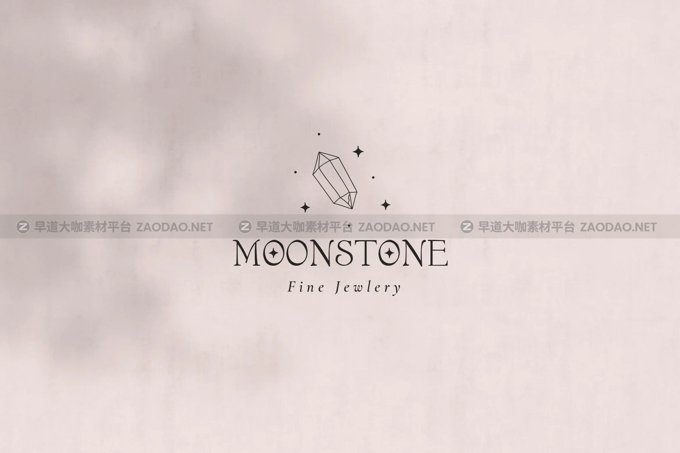 时尚优雅奢华珠宝瑜伽摄影花店徽标Logo设计AI矢量素材 Moon Stone Premade Brand Logo Design插图1