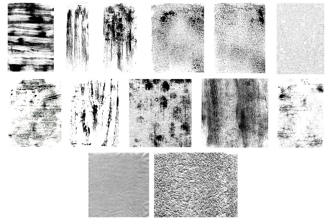 26个黑白粗糙砂纸麻布纹理背景图片设计素材Distress Texture Pack Vol 