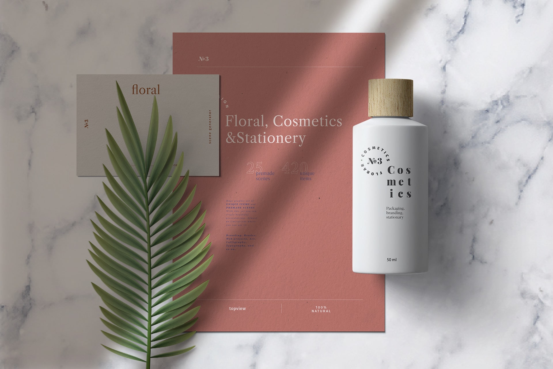 超大化妆品品牌VI包装办公用品场景PS样机模板设计素材套装 Cosmetics Floral Stationery – 3in1插图21 超大化妆品品牌VI包装办公用品场景PS样机模板设计素材套装 Cosmetics Floral Stationery – 3in1插图21