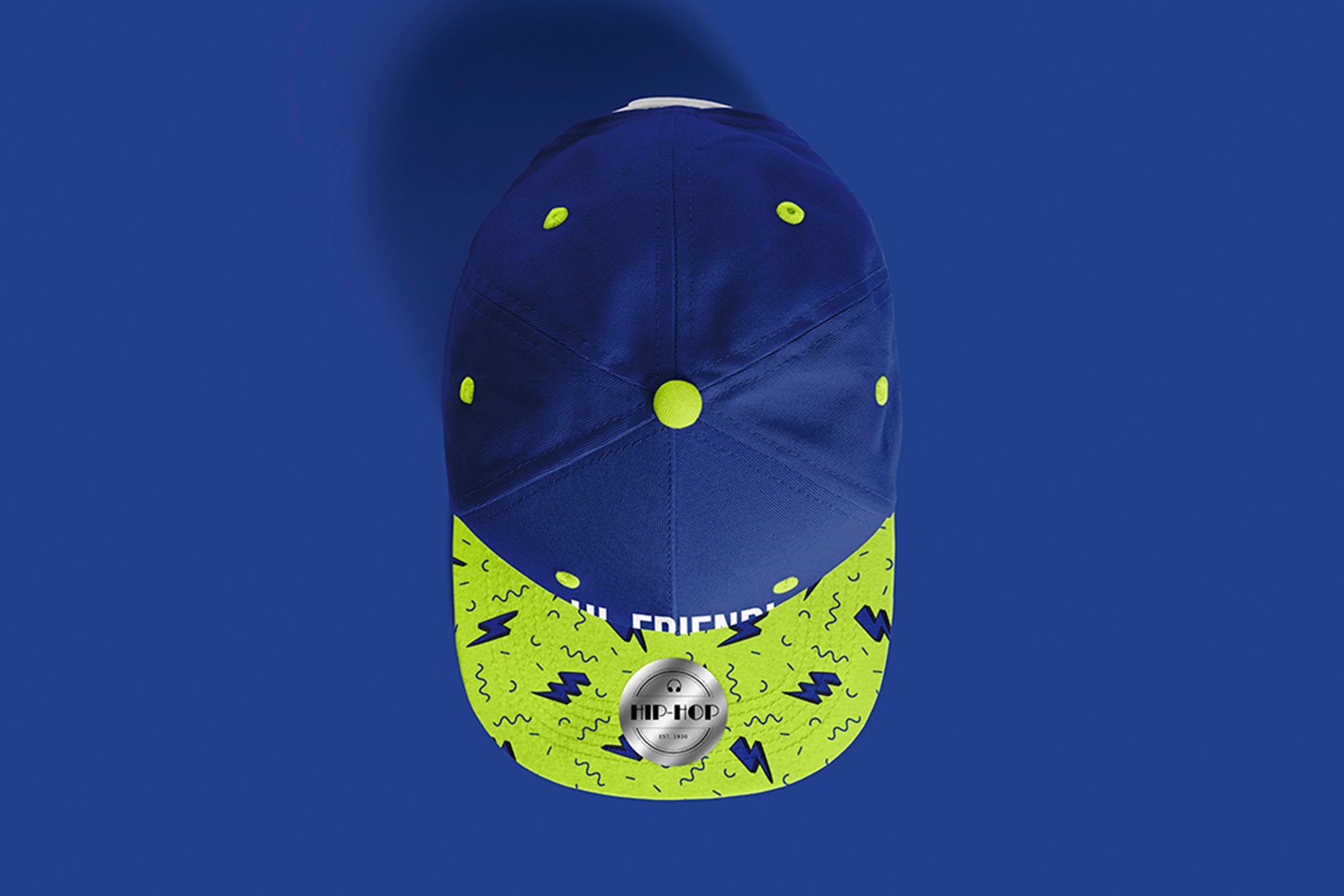 9款嘻哈棒球帽设计展示ps贴图样机模板hiphopbaseballcapmockups