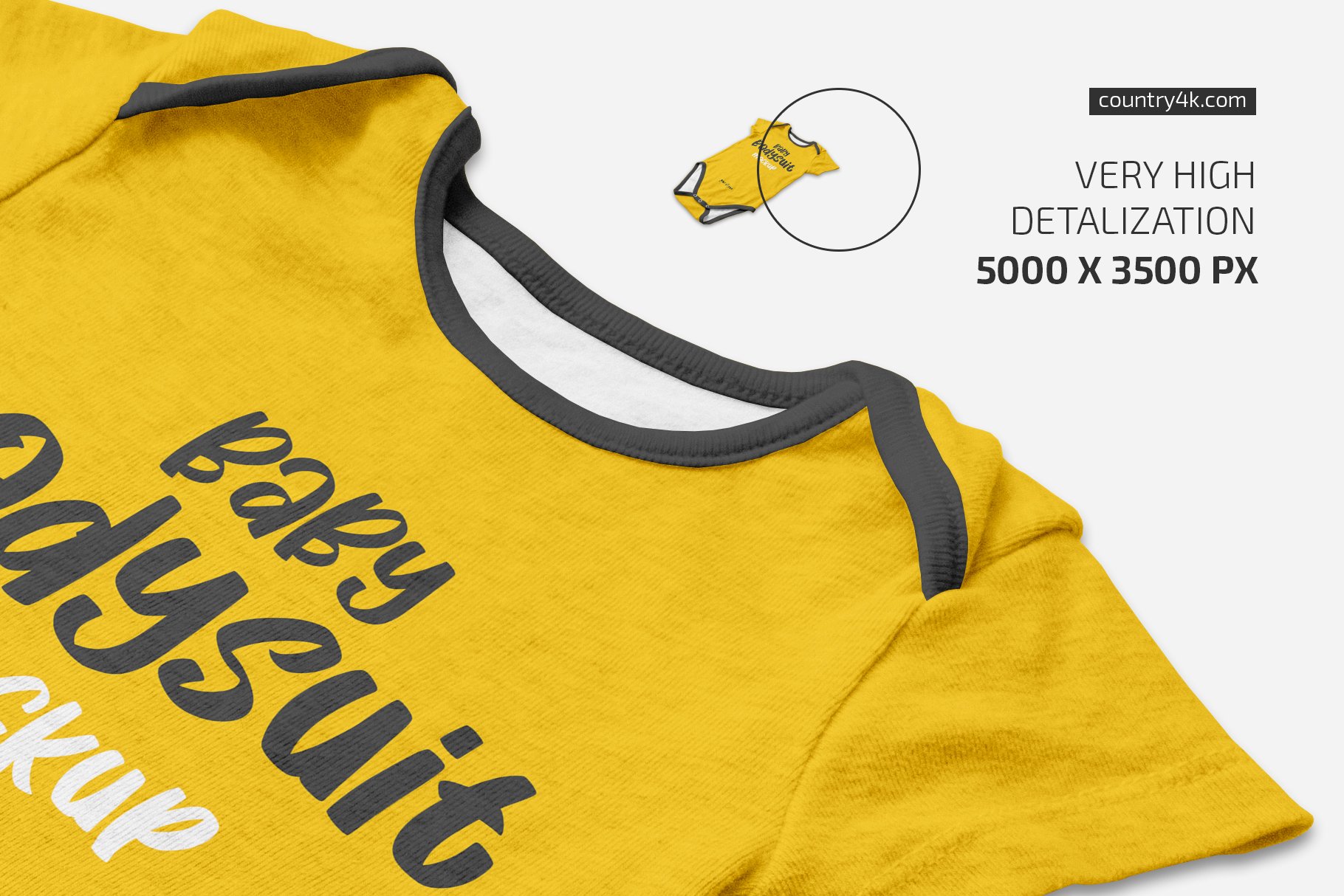 婴儿连衣紧身衣印花图案设计展示样机合集 Baby Bodysuit Mockup Set插图2