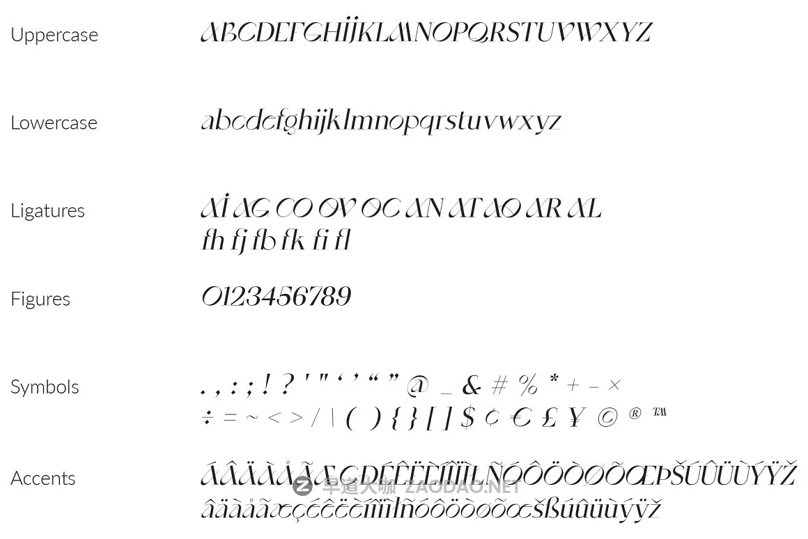 现代优雅奢华杂志标题海报徽标Logo衬线酸性英文字体素材 SaintMonica – Elegant Ligatures Font插图9 现代优雅奢华杂志标题海报徽标Logo衬线酸性英文字体素材 SaintMonica – Elegant Ligatures Font插图9