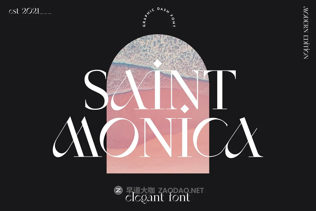 现代优雅奢华杂志标题海报徽标Logo衬线酸性英文字体素材 SaintMonica – Elegant Ligatures Font插图 现代优雅奢华杂志标题海报徽标Logo衬线酸性英文字体素材 SaintMonica – Elegant Ligatures Font插图