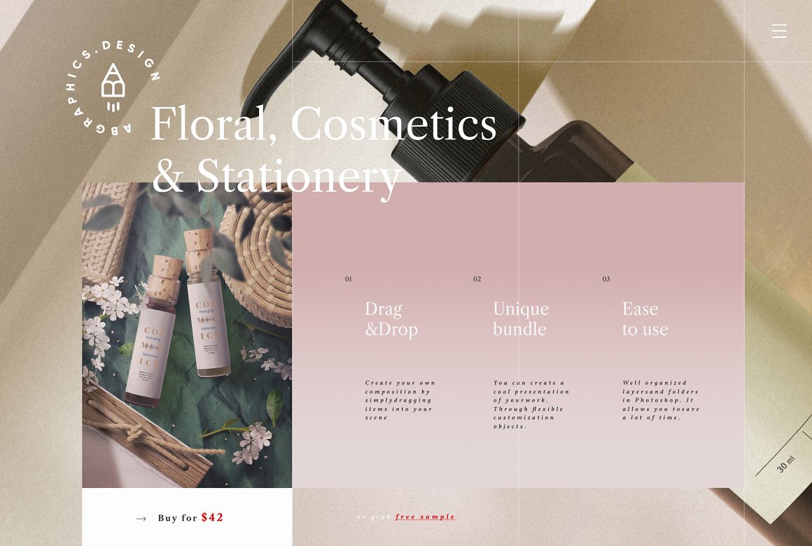 超大化妆品品牌VI包装办公用品场景PS样机模板设计素材套装 Cosmetics Floral Stationery – 3in1插图28 超大化妆品品牌VI包装办公用品场景PS样机模板设计素材套装 Cosmetics Floral Stationery – 3in1插图28