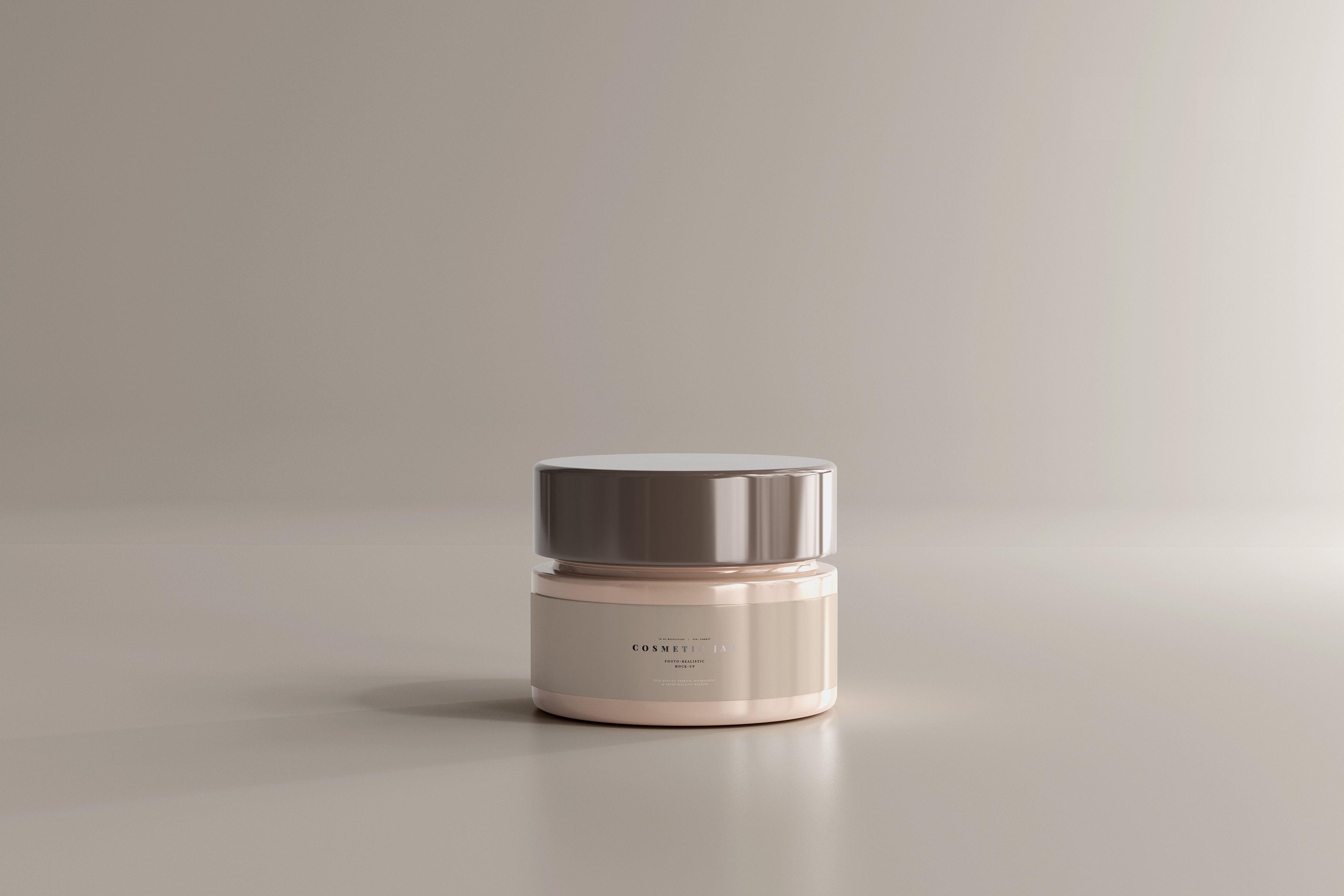 13款塑料化妆品罐包装纸盒设计PS贴图样机模板 Cosmetic Jar Mockup插图12