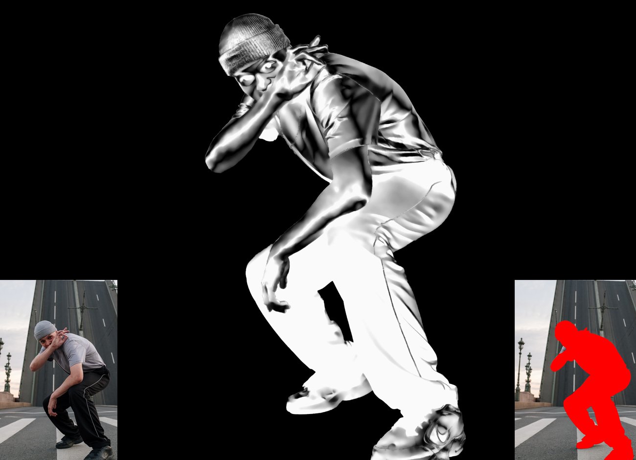 逼真金属雕像效果人像处理特效PS动作模版 Metallic Statues Photoshop Action插图1