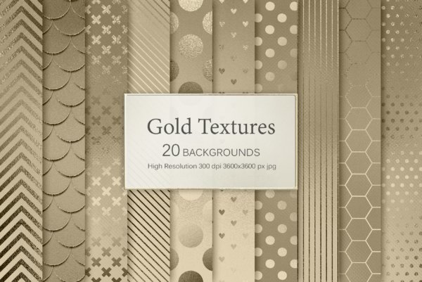 20款金色箔纸纹理海报设计背景图片设计素材 Gold Textures