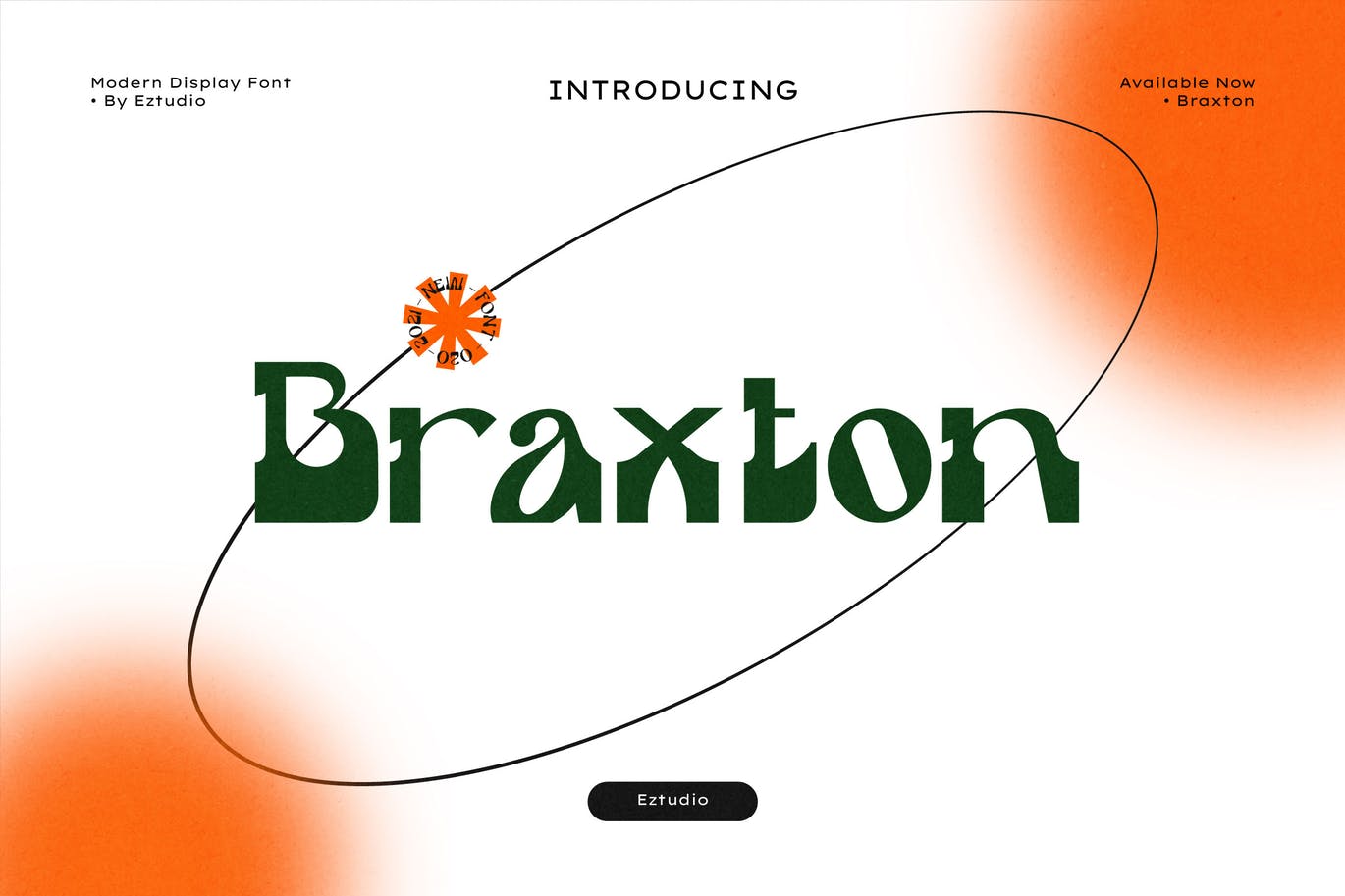 現代潮流逆反差酸性海報標題logo設計襯線英文字體素材braxtonfont