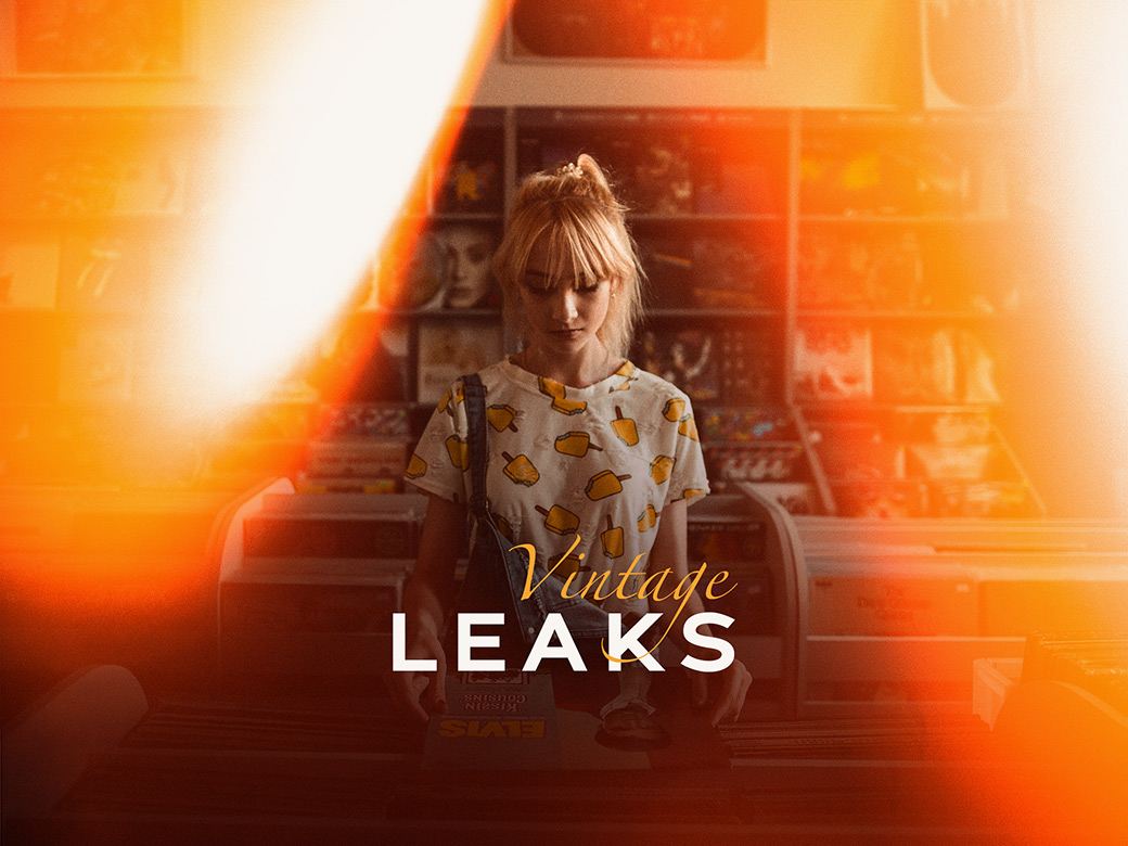 12款潮流光照 噪点颗粒纹理背景PS叠加层图片设计素材 Vintage Leaks Photoshop Overlays插图