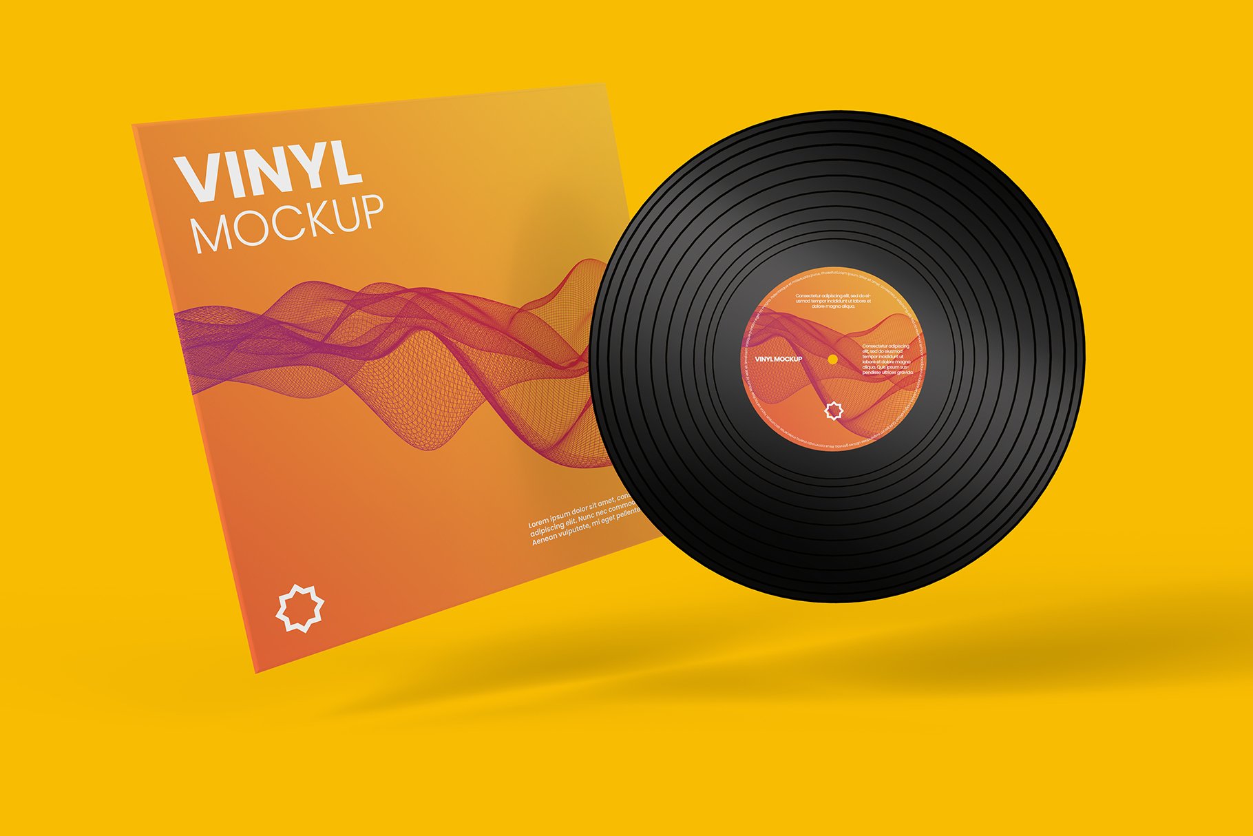 13个黑胶唱片封套封面设计样机psd模板 vinyl record mockup v.