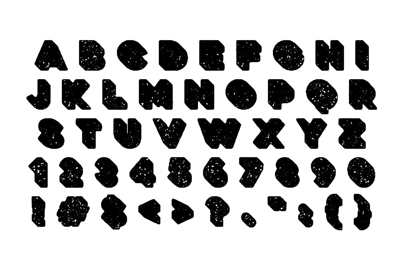 粗壮标题Logo设计无衬线英文字体下载 Deep Block – Distressed Display Font插图1