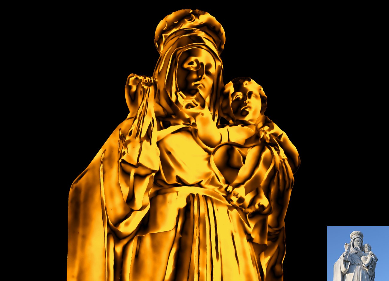 逼真金属雕像效果人像处理特效PS动作模版 Metallic Statues Photoshop Action插图3
