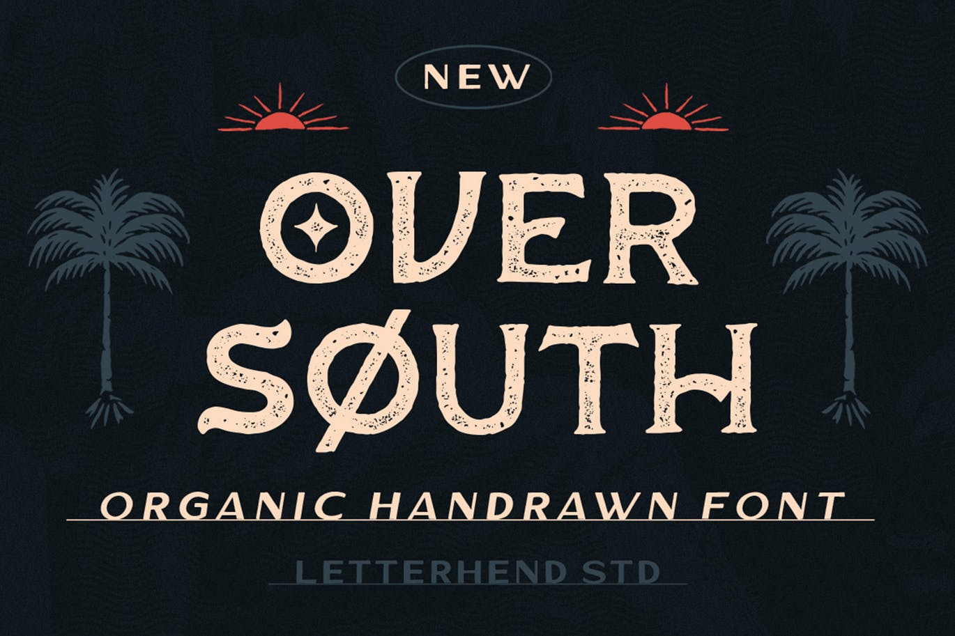 時尚復古雜誌海報標題徽標logo襯線英文字體素材oversouth